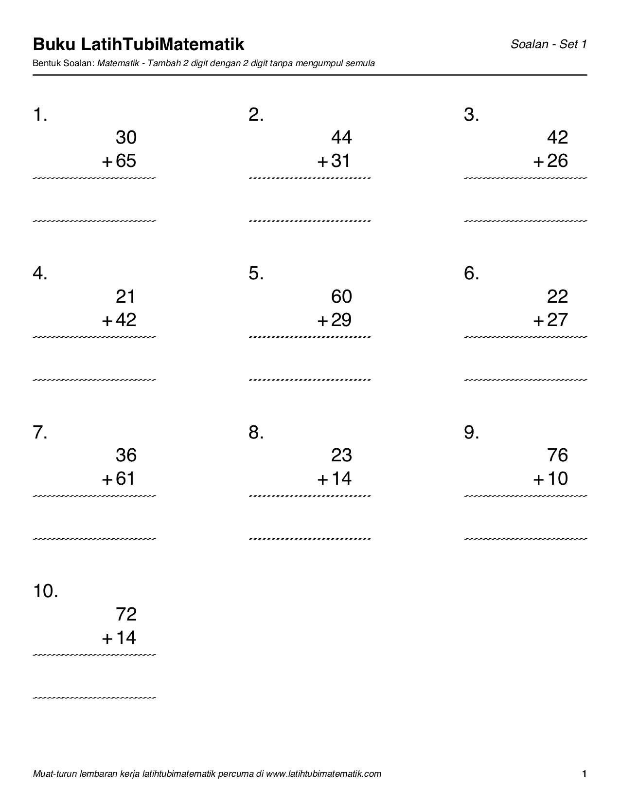 Soalan Latihan Matematik Tahun 5 Pecahan - Malacca s