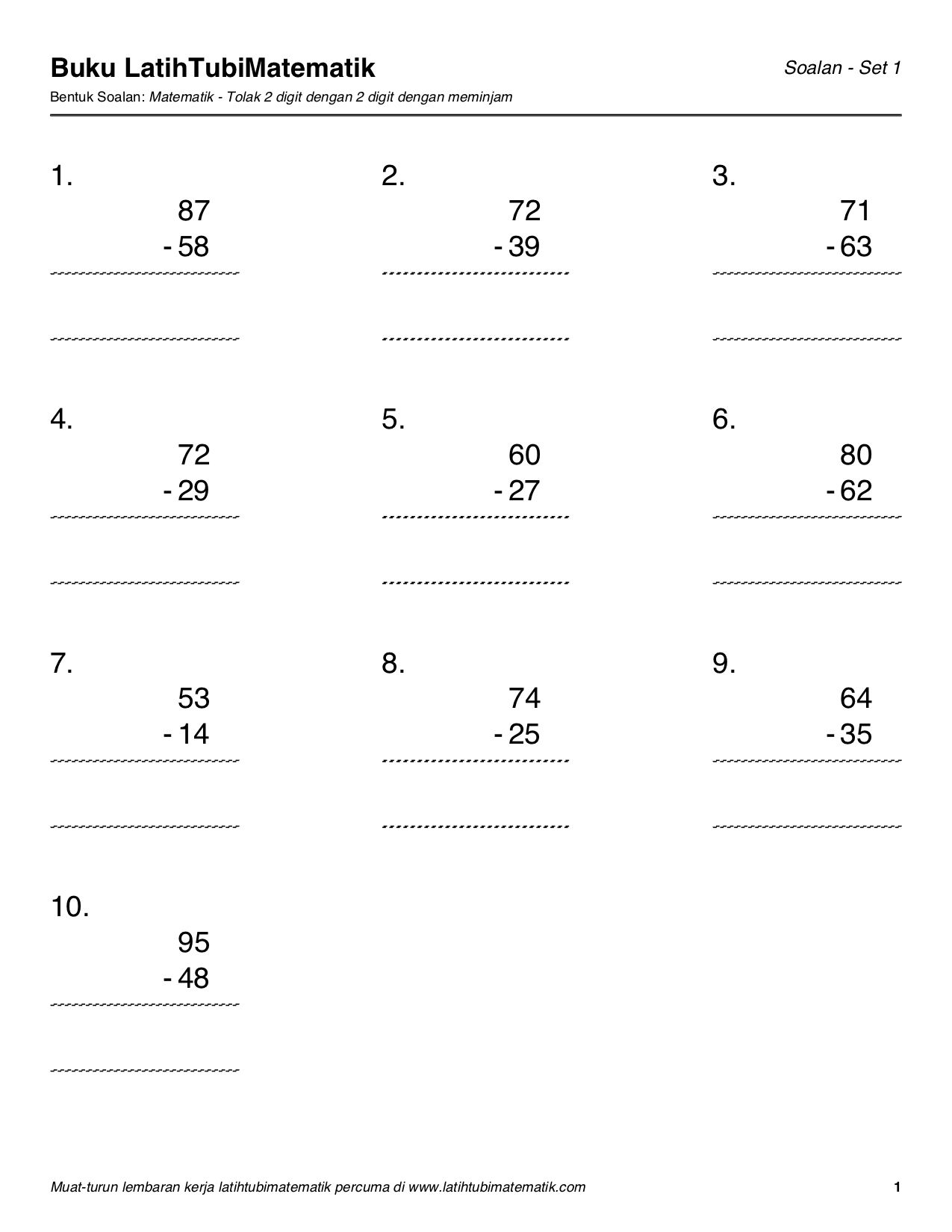 LatihTubiMatematik.com - Kami akan menyediakan latihtubi 